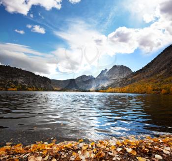 Royalty Free Photo of Mammoth Lake in Autumn