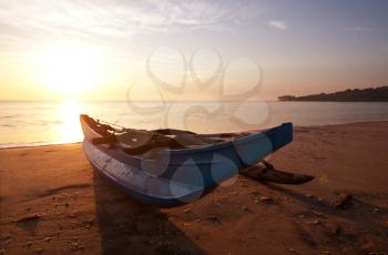 Royalty Free Photo of a Fishing Boat in Sri Lanka