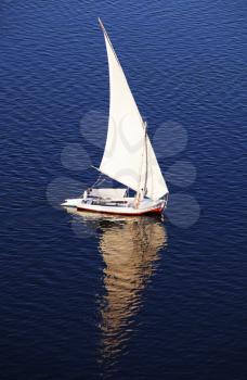 Royalty Free Photo of a Sailboat on the Nile