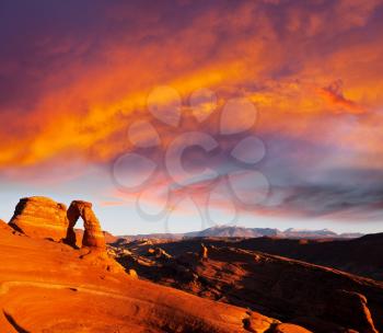 Royalty Free Photo of a Delicate Arch, UsA