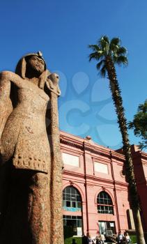 Royalty Free Photo of a Statue at the Egyptian Museum
