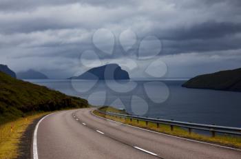 Royalty Free Photo of a Road in the Faroe Islands