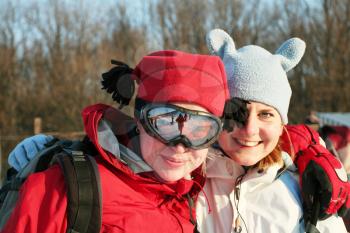 Royalty Free Photo of Two Women in Winter