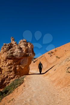 Royalty Free Photo of a Hike in Bryce Canyon