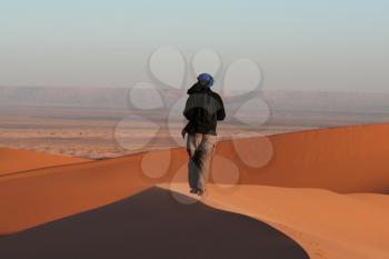 Royalty Free Photo of a Man in the Desert