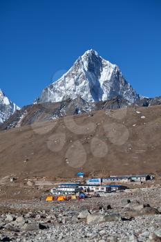 Royalty Free Photo of Camp at the Himalayan Mountains