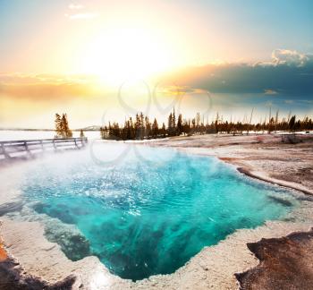 Royalty Free Photo of a Hot Spring in Yellowstone Park
