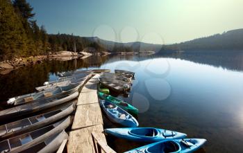 Royalty Free Photo of Boats in a Lake