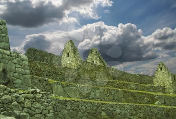 Royalty Free Photo of a Building in the Ruins of Machu-Picchu