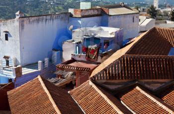 Royalty Free Photo of Houses in Chefchaouen in Morocco
