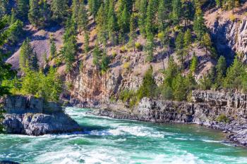 Beautiful Kootenai River in Montana, USA