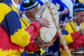Folk Uzbek percussion musical instrument Doyra