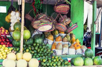 fruits market on the street in Sri Lanka
