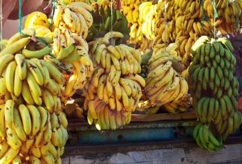 Yellow banana in asian market