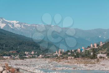 Mountain village in Svaneti, Caucasus region, Georgia