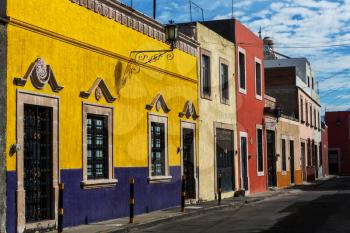 Colorful building on mexican street