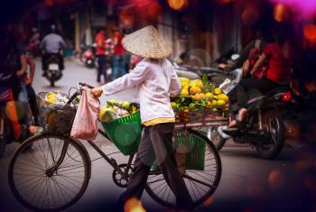 street vendor in Hanoi, Vietnam
