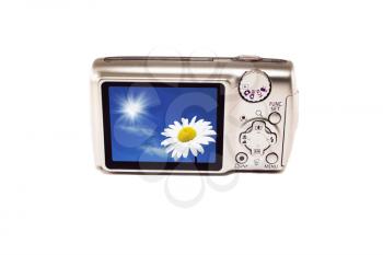 The digital camera isolated on a white background