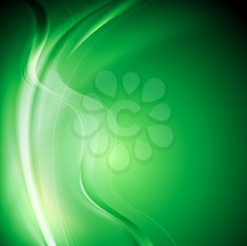 Abstract wavy green design. Vector background eps 10