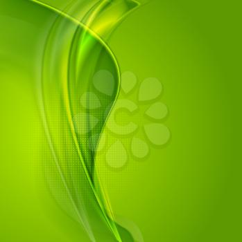 Abstract green wavy vector background