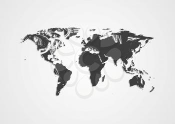 Grunge dark vector world map