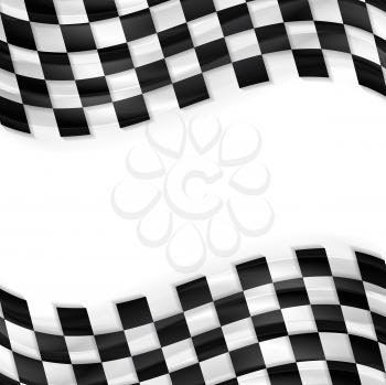 Finish wavy flag vector design. Black and white abstract squares