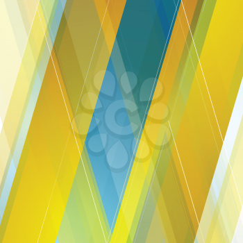 Abstract polygonal geometric blue orange background. Vector card design