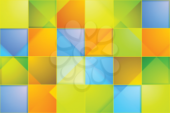 Colorful abstract tech squares background. Vector geometric graphic template design