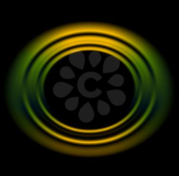 Bright orange green circles logo background. Vector round design elements