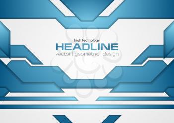 Abstract blue shiny tech layout concept background. Vector brochure design