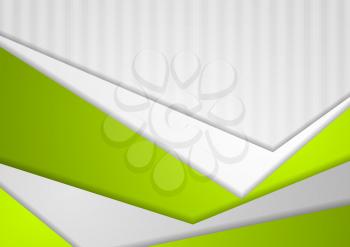Abstract green and grey geometric corporate background. Bright vector graphic brochure design