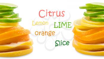 Royalty Free Photo of Slices of Citrus Fruits