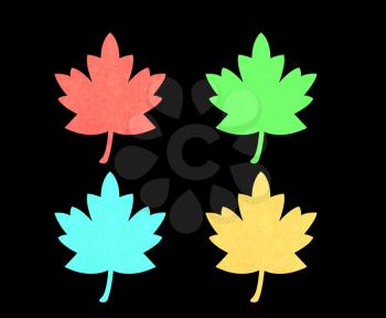Royalty Free Photo of Colourful Maple Leafs