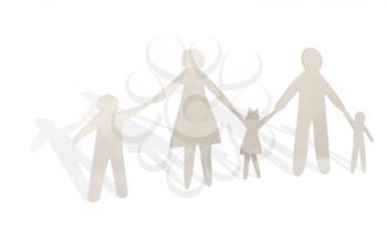 Royalty Free Photo of a Paper Family