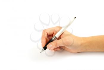 Royalty Free Photo of a Person Writing
