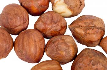Royalty Free Photo of a Bunch of Hazelnuts