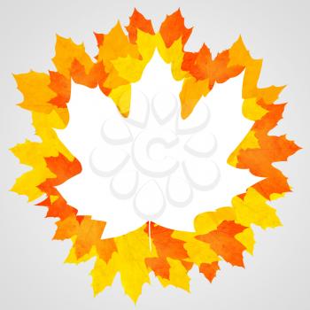 Maple leaves background with space for text