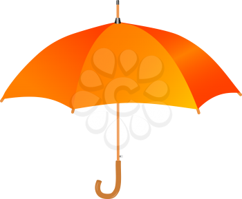 Royalty Free Clipart Image of an Orange Umbrella