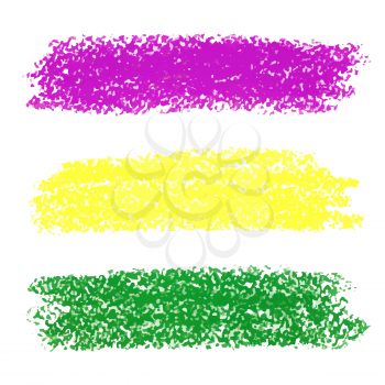 Vector Mardi Gras pastel crayon brush strokes