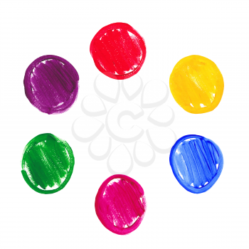 Color acrylic round spots