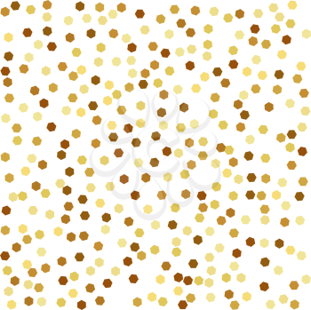Golden hexagonal background. Seamless pattern.