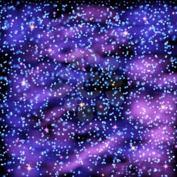 Space nebula background. Vector illustration