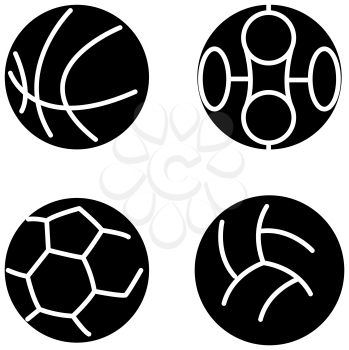 Royalty Free Clipart Image of Sport Balls