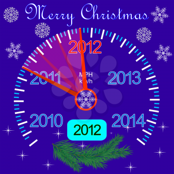 Royalty Free Clipart Image of a Holiday Themed Dashboard