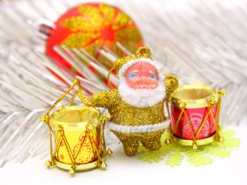 Santa Claus doll isolated on white background