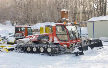 Snowplow in Arsenyev known for Dalnevostochnom a resort of skiing