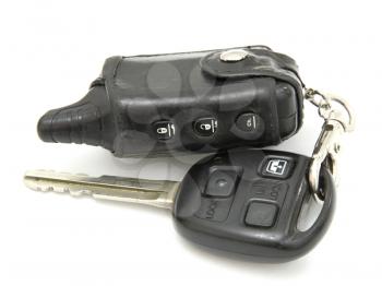 Car keys, objects isolated on white background .