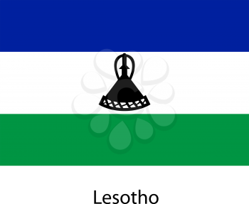 Flag  of the country  lesotho. Vector illustration.  Exact colors. 