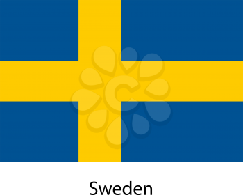 Flag  of the country  sweden. Vector illustration.  Exact colors. 