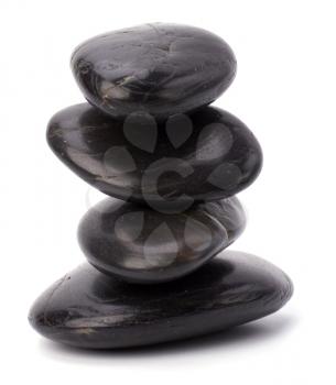 zen stones isolated on white background
